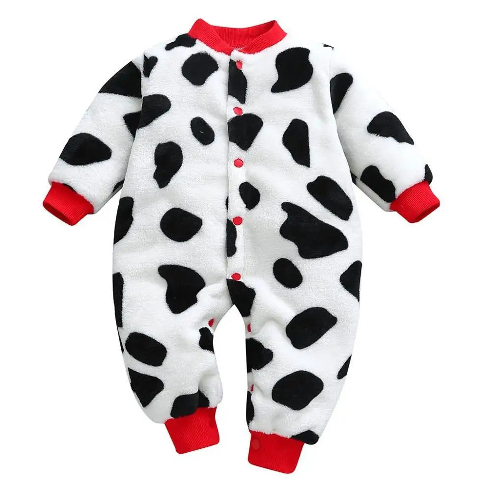 New Baby Girl Boy Thick Romper Warm Winter Newborn Infant Baby Dinosaur Fleece Romper Jumpsuit Soft Pajamas Clothes
