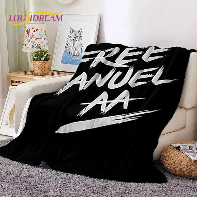 Free Anuel AA Rapper Hip Hop Singer Soft Flannel Blanket for Beds Bedroom Sofa Picnic,Throw Blanket for Outdoor Leisure Nap Gift