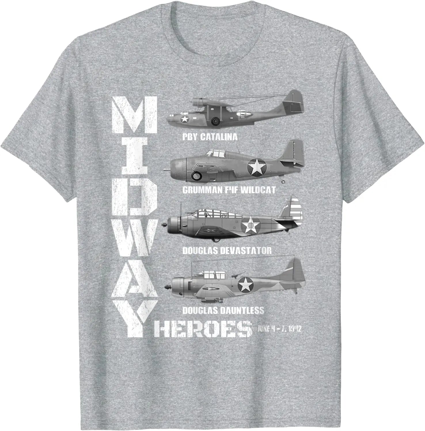 The Battle of Midway Plane Spotting American WW2 Planes Men T-Shirt Short Sleeve Casual 100% Cotton O-Neck Summer Shirts