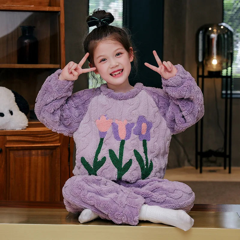 Kids Pajamas for Boys 3 4 5 6 7 8 9 10 11 12 14 16 Years Flannel Sleepwear Set Dinosaur Pyjamas Anmal Children Pijamas Clothing