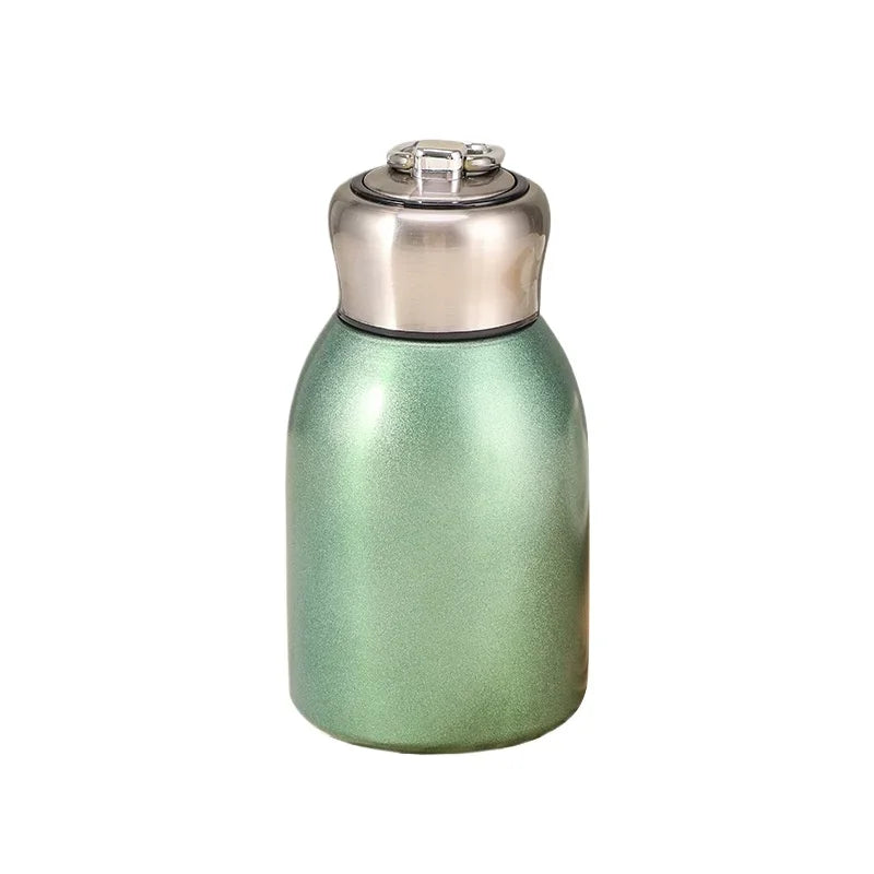 New High-value Mini Chubby Big Belly Cup 304 Stainless Steel Vacuum Thermos Cup Portable Carrying Ring Accompanying Cup