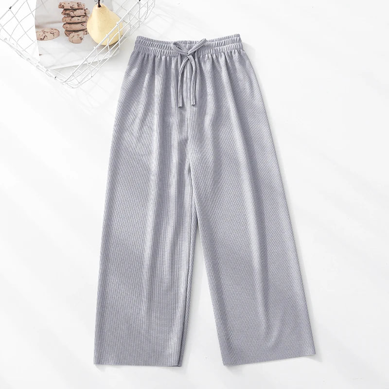 Kids Clothes for Teen Girls Pink Pants 2 To 12 Year Fashion 2022 Summer Green Casual Wide Leg Pants Children Loose Cool Trousers