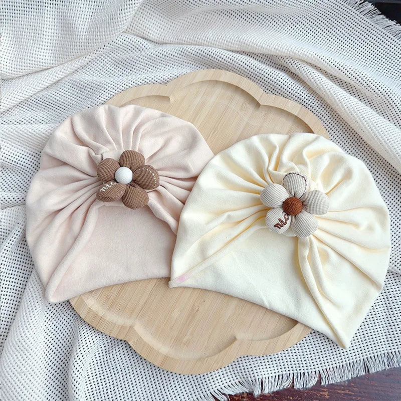 0-12 Months Baby Newborn Turban Cap Socks Set Cute Flower Princess Girl Indian Caps Cartoon Rabbit Ears Cotton Socks Kids Sokken