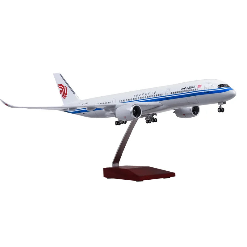 Scale 47cm Home Decorations 1:85 Airplane A350 Air China Airline Landing Gears Diecast Resin Plane Model Collection