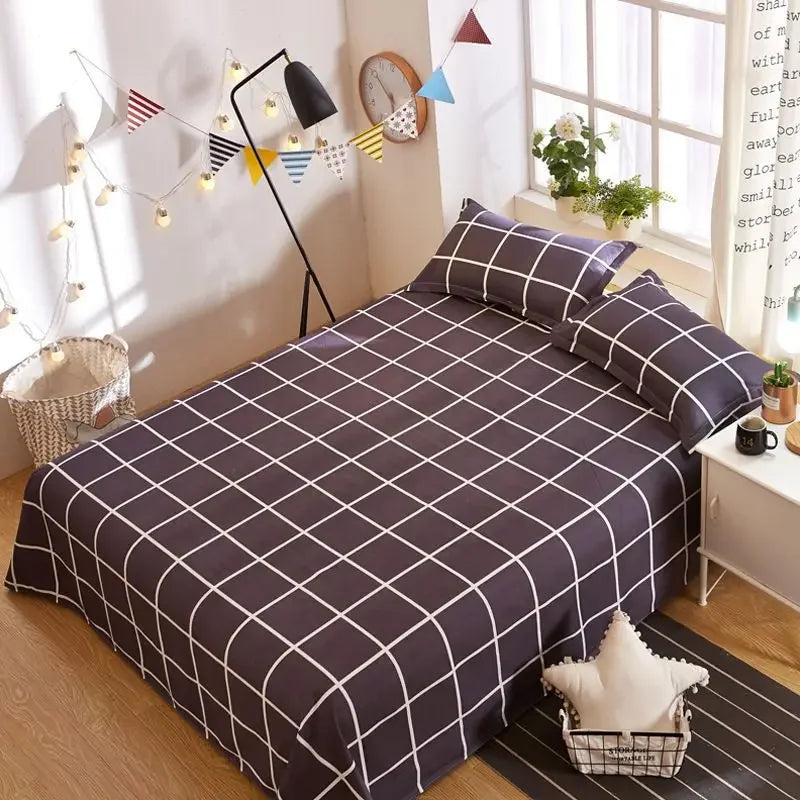 Beautiful and Lovely  Bed Sheet Patterns with Rich Colors for Student Dormitories Single Bed Sheets Double Beds  Simple Bedding