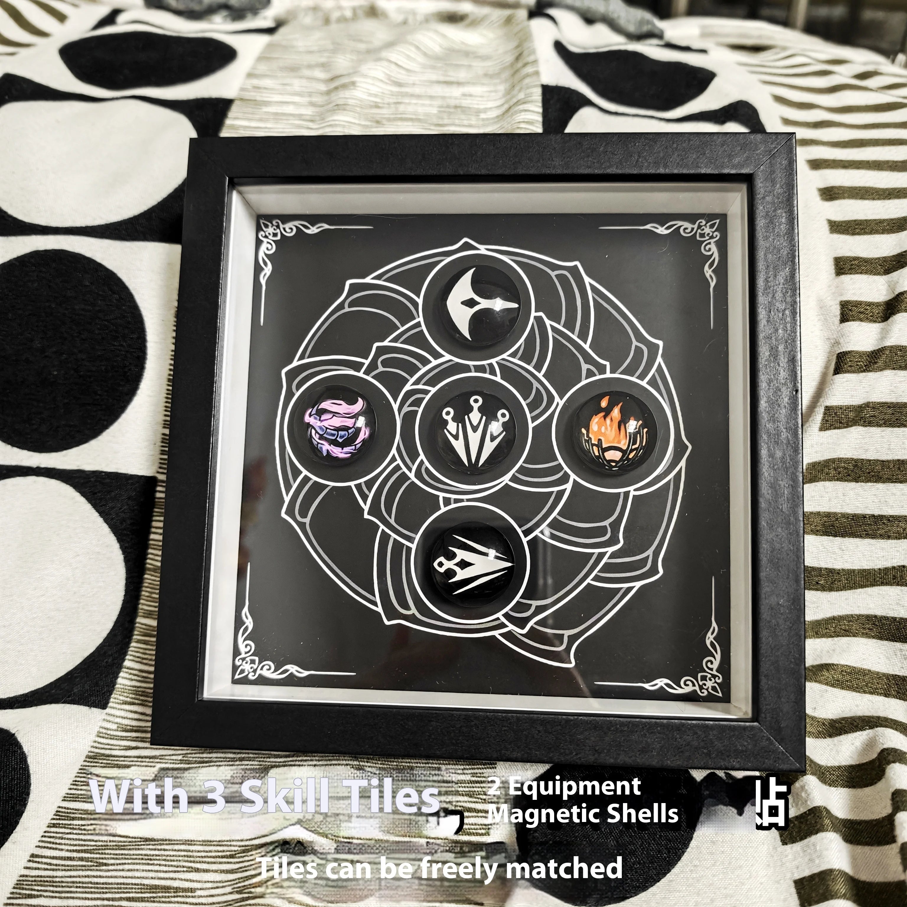 Hollow Knight Silksong Charm Set - Full Collection Magnetic Replica with Display Frame Official Style Collector's Edition