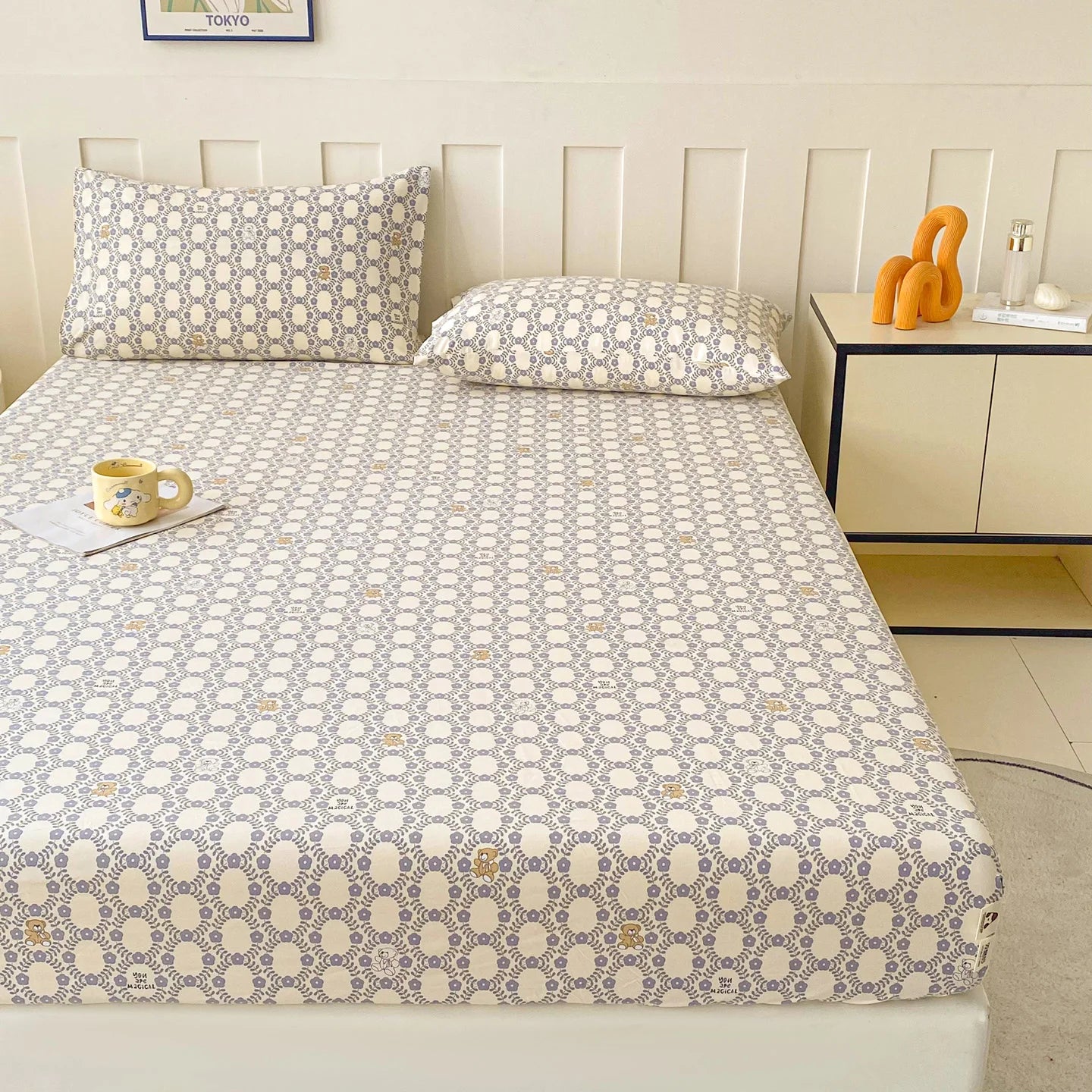 Soft Bedsheets Floral Style Bed Cover Elastic Bed Linen for Home Non-slip Fitted Sheet постельное белье (Pillowcase Need Order)