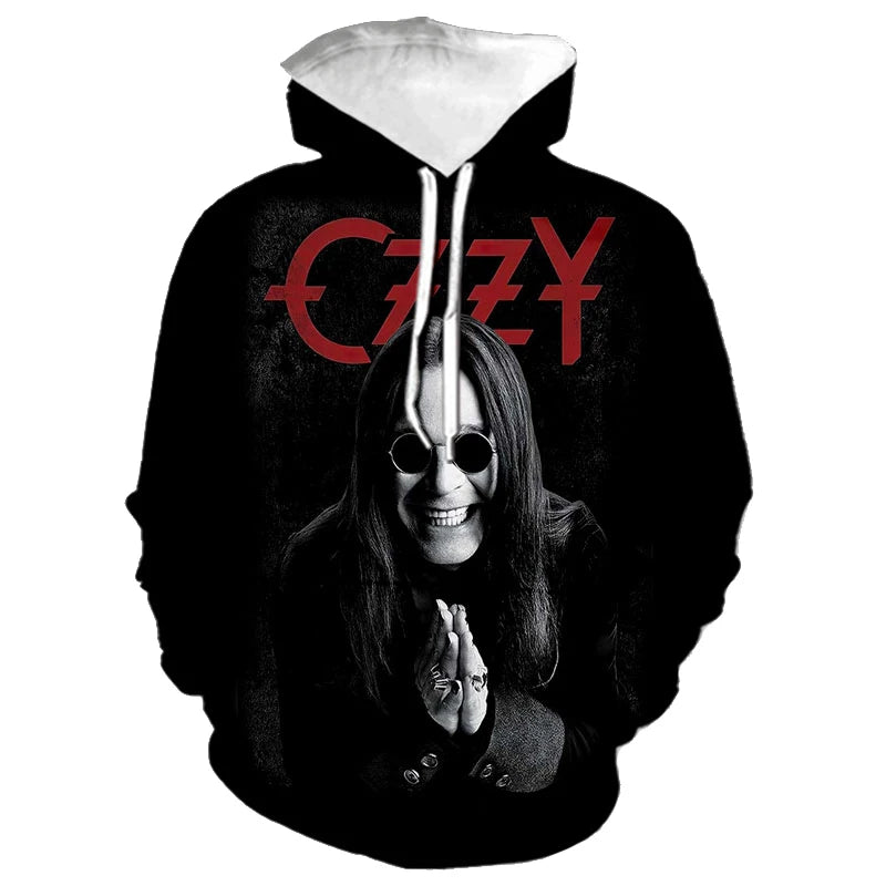 Ozzy Osbourne 3D Print Hoodies Men Women Fashion Streetwear Oversized Sweatshirts Hoodie Male Pullovers Tracksuit Man Clothing