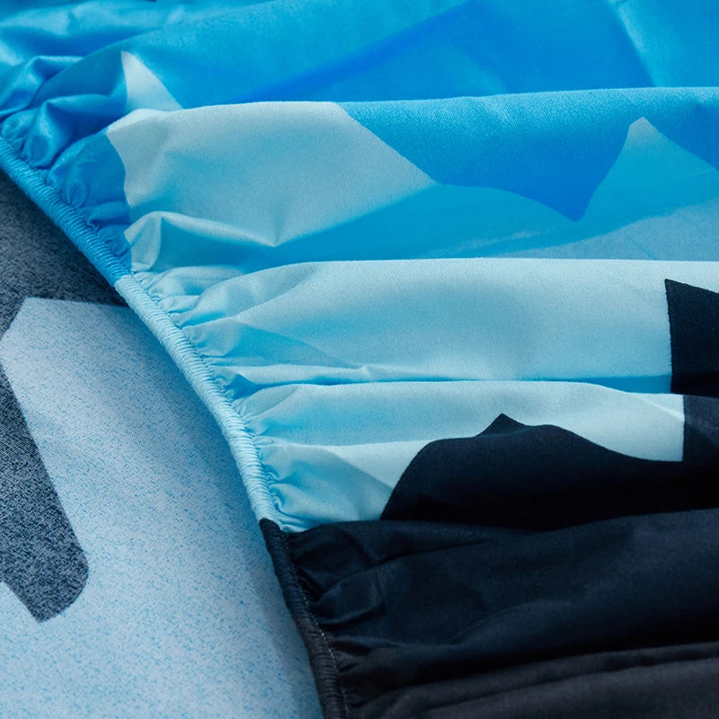 1 piece of bed sheet for bedroom 100%Polyeste Elastic Band Around bedding Fitted Sheet Only (excluding pillowcases)