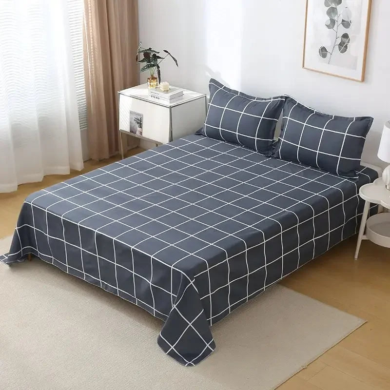 ‌Bohemian Bed Sheet Set - 400TC Mediterranean-Style Cotton with Fade-Resistant Dye for Dorm Essentials