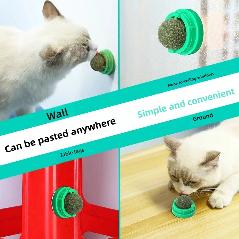 New Cat Mint Toy Rotating  Mint Ball Baby  Snacks Cat Grass Plant Hair Transformation Pet Products Catnip
