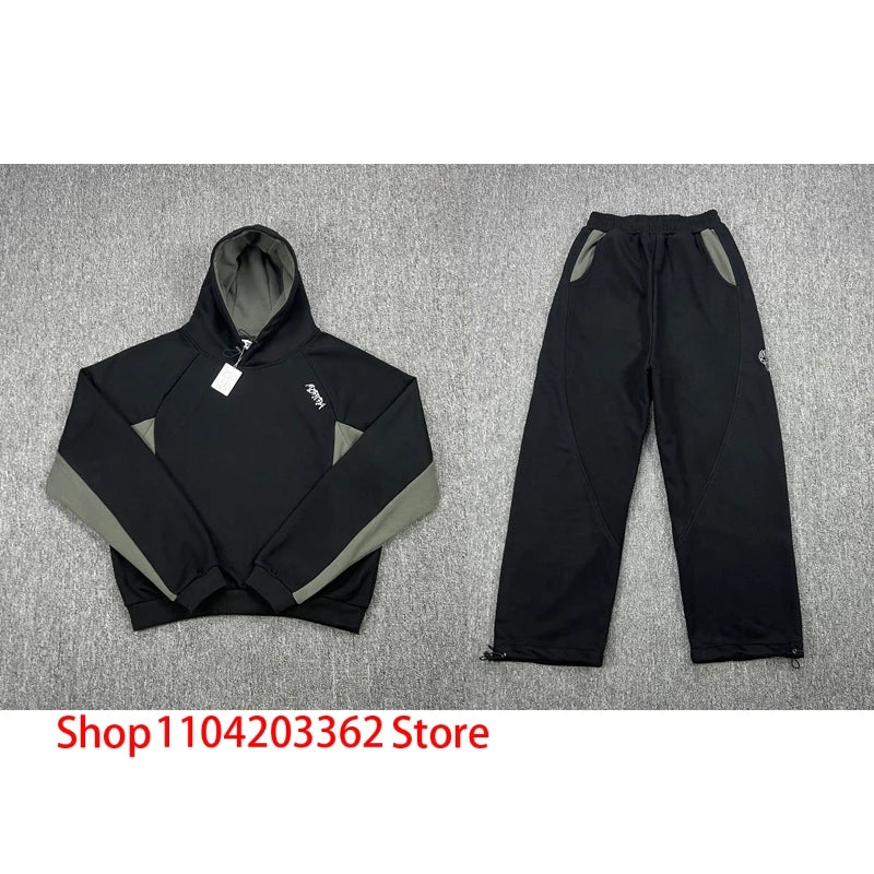 Fashion Brand Mertra Hoodie Sweatpants Men Women High Street Hip-hop Embroidered Logo Autumn Winter Fleece Pullover Set