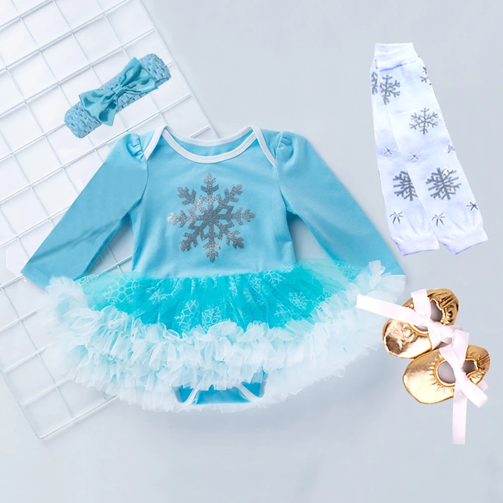 Fancy New Year Baby Girl Carnival Christmas Dress for Girls Spring Bebes Babi Holiday Infantil Clothing Party Tulle Kids Costume