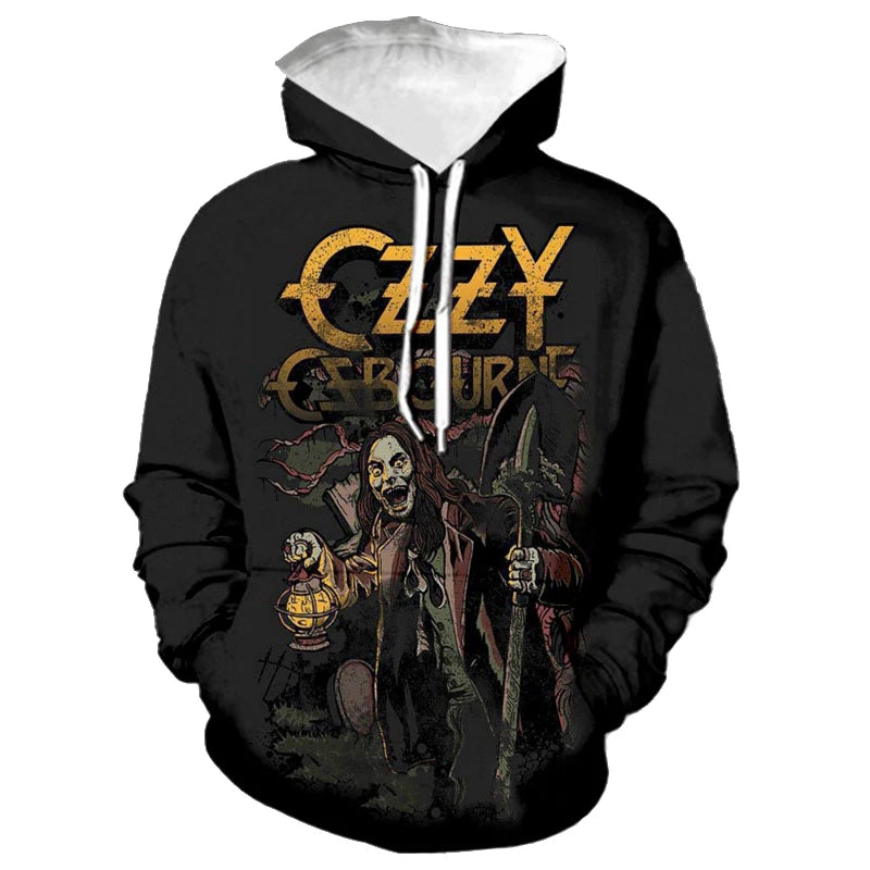 Ozzy Osbourne 3D Print Hoodies Men Women Fashion Streetwear Oversized Sweatshirts Hoodie Male Pullovers Tracksuit Man Clothing