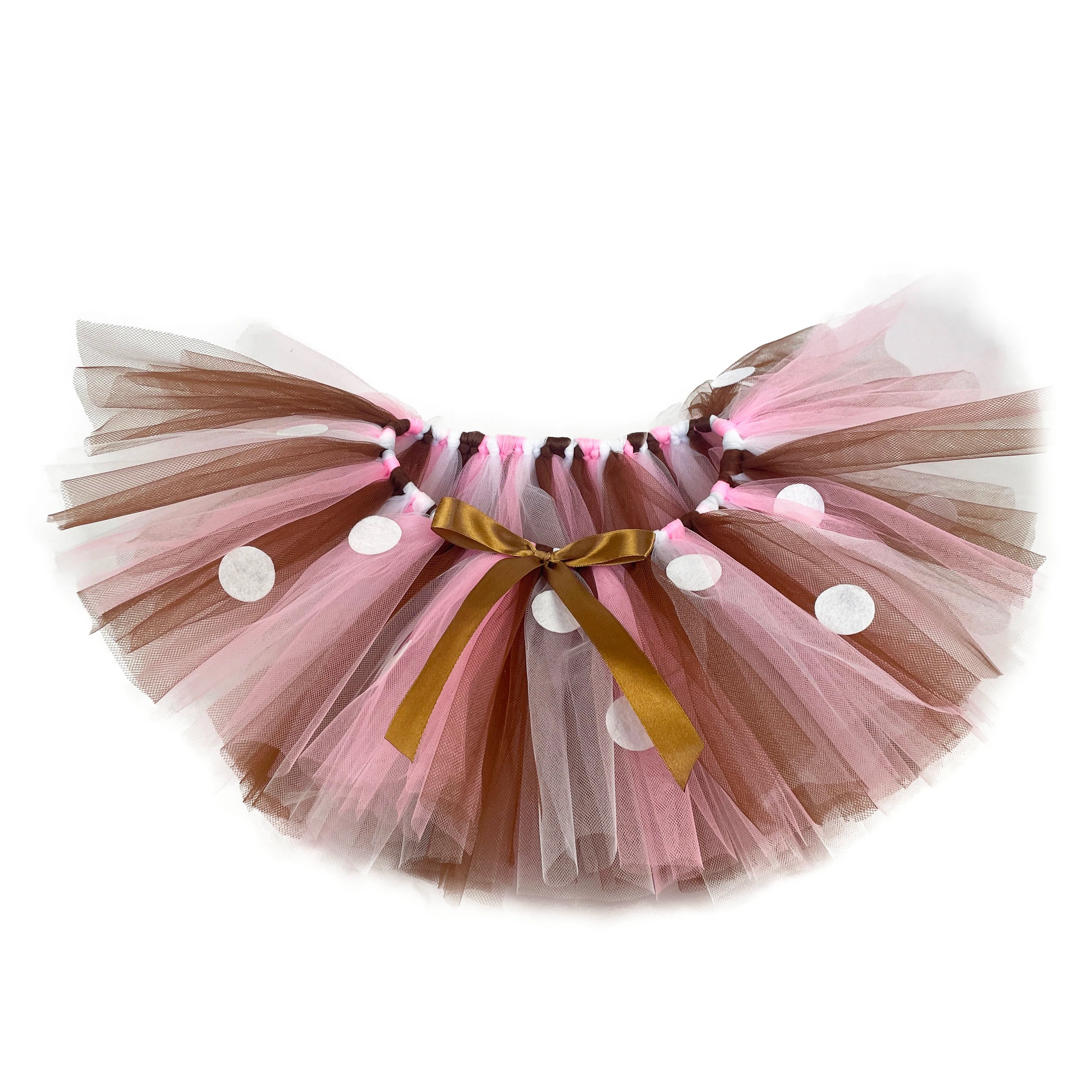 Girls Christmas Deer Tutu Skirts Outfit Kids Tulle Pettiskirts with White Dots Kids Birthday Halloween Reindeer Costumes Clothes