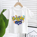 Cartoon Pokemon Children's T-shirt Printed Cute Boys Girls Clothes Anime Outfit Cotton Short Sleeve Shirts Kawaii Birthday Tops