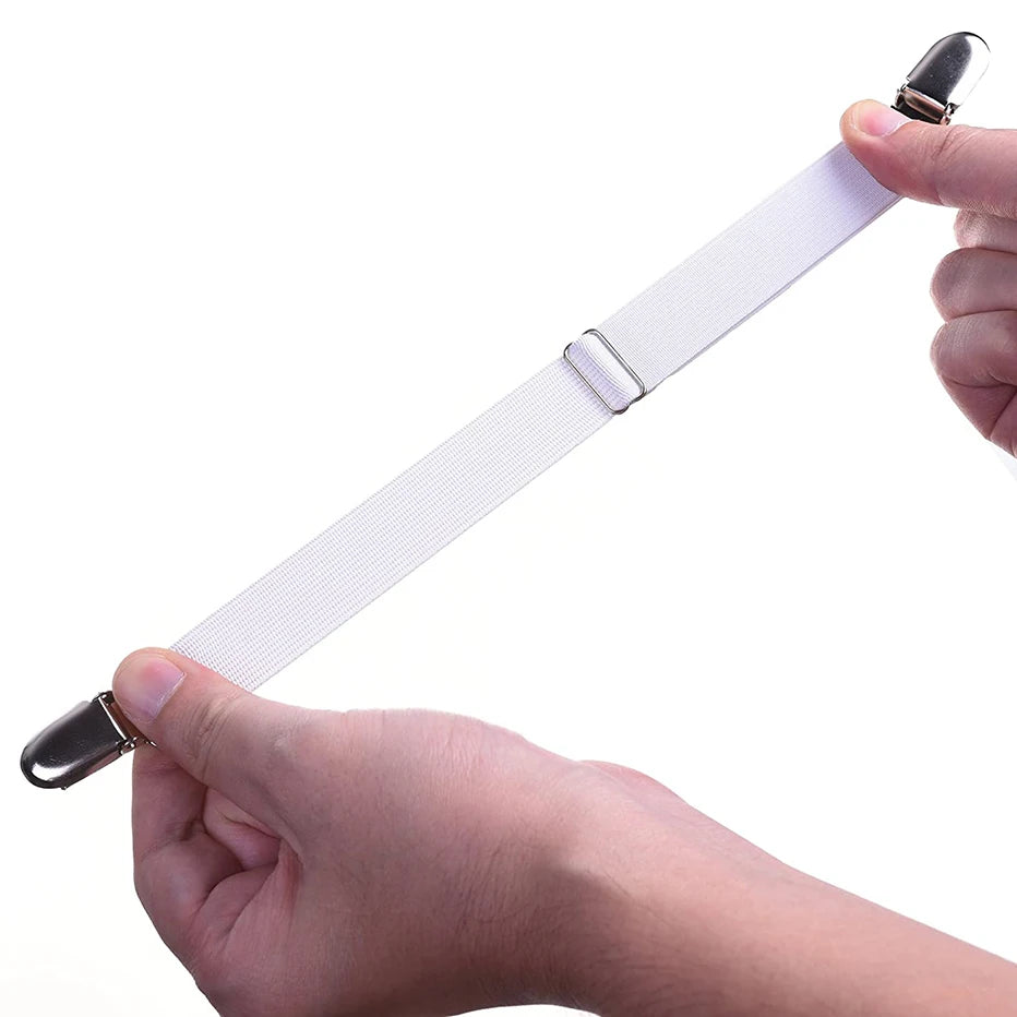 4pcs/set Elastic Bed Sheet Strip Fastener Bed Sheet Grippers Belt Adjustable Mattress Cover Blankets Holder Bed Sheet Set