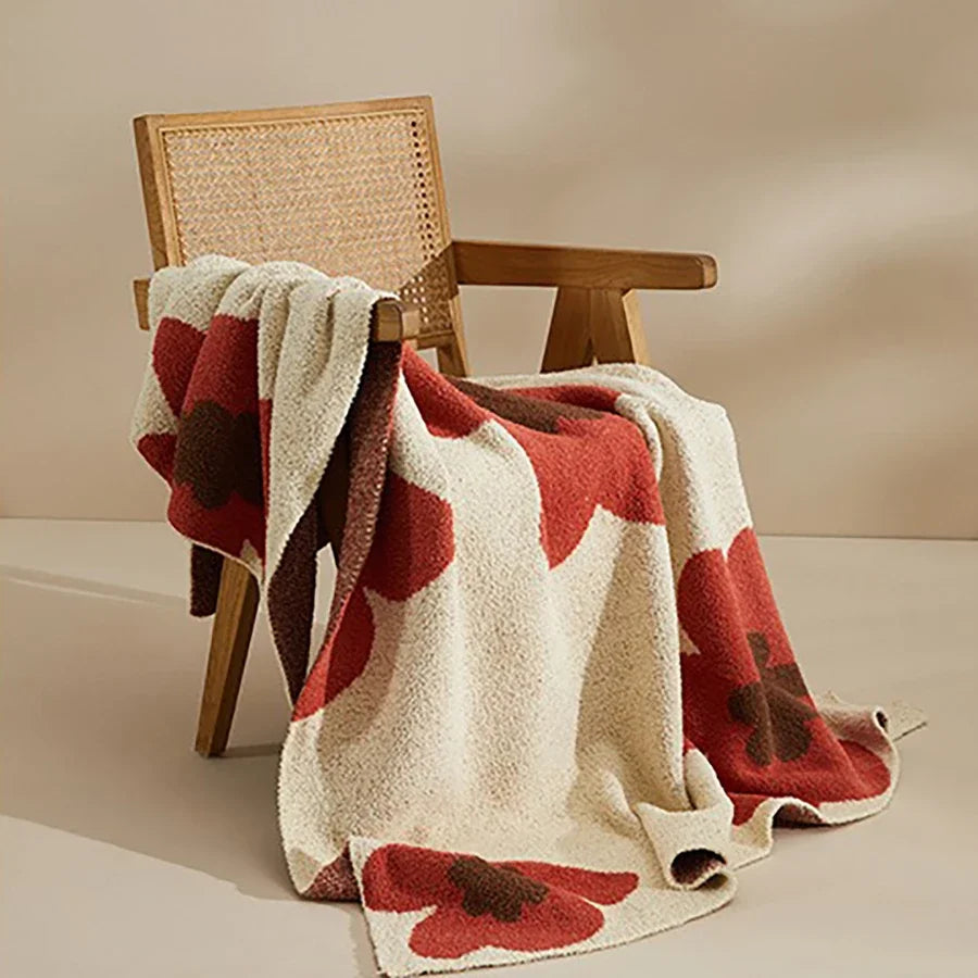 Knitted Velvet Blanket Ins Style Sunflower Nap Blanket Camping Warm Single Person Leisure Thick Blanket Sofa Air Conditioning