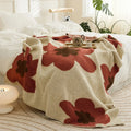 Knitted Velvet Blanket Ins Style Sunflower Nap Blanket Camping Warm Single Person Leisure Thick Blanket Sofa Air Conditioning