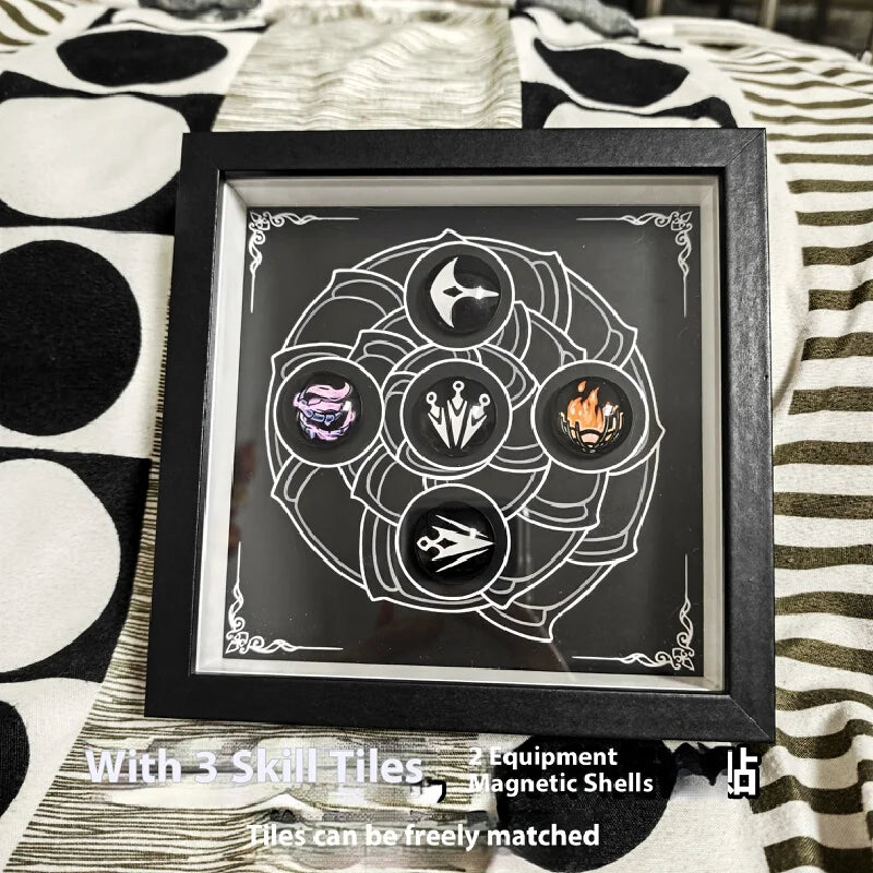 Hollow Knight Silksong Charm Set - Full Collection Magnetic Replica with Display Frame Official Style Collector's Edition