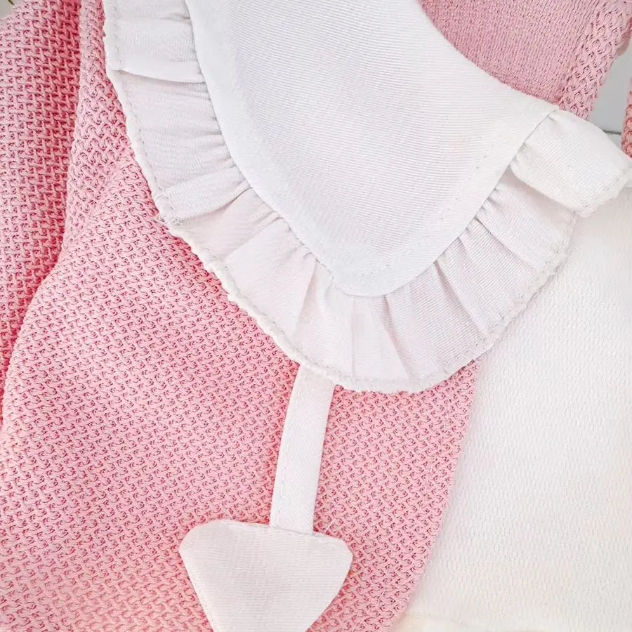 Baby Girl Dress Spring and Autumn Baby Korean Style Cute Long Sleeve Dress Casaul Round Neck Sweet Pink Dress
