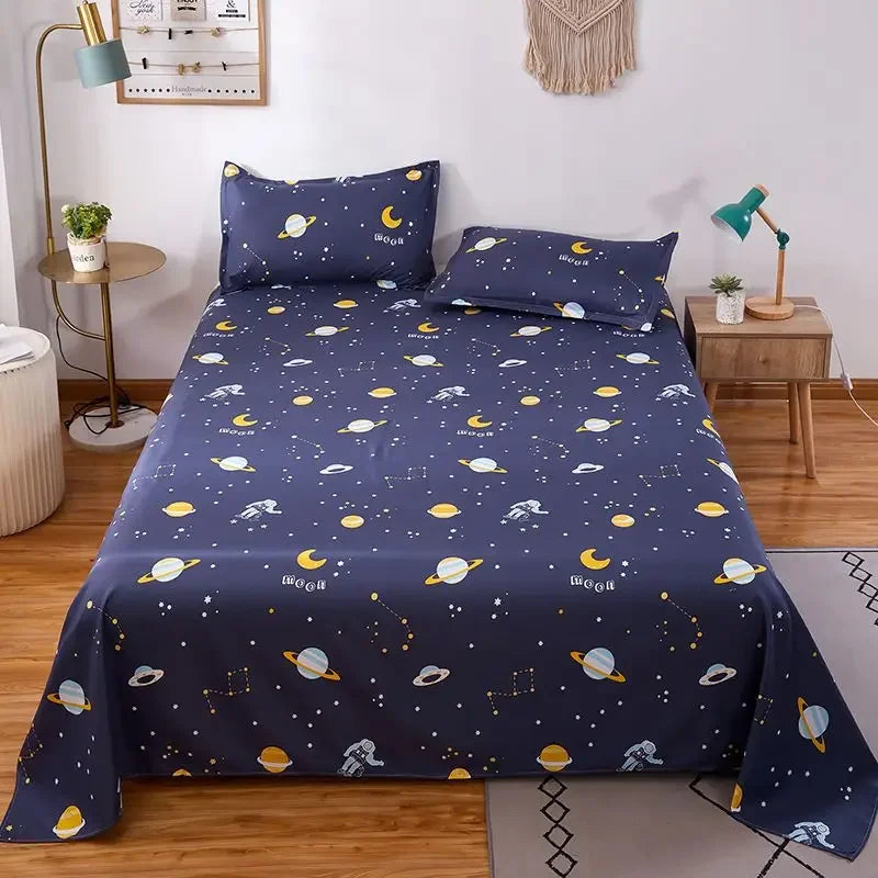 Beautiful and Lovely  Bed Sheet Patterns with Rich Colors for Student Dormitories Single Bed Sheets Double Beds  Simple Bedding