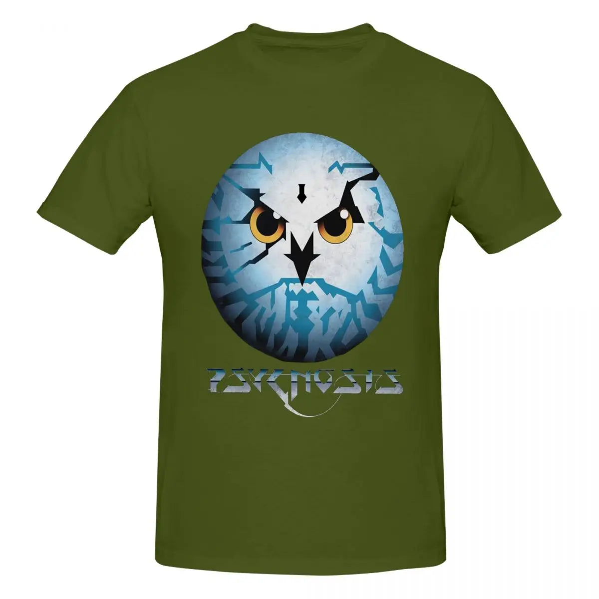 Amiga Psygnosis Owl T-Shirt for Men Cotton Oversized T Shirts Men's Tees Short O-Neck Summer Clothes Tops S-6XL
