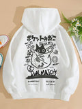Cute cat cartoon printed sweatshirt Harajuku casual loose hoodie pocket sweatshirt autumn warm and comfortable men's clothing