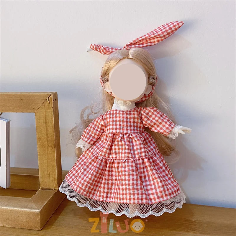 16-17cm BJD Doll Clothes for Boys Girls Princess Dress up Cute Doll Clothes Kids Birthday Gifts Children's Toys