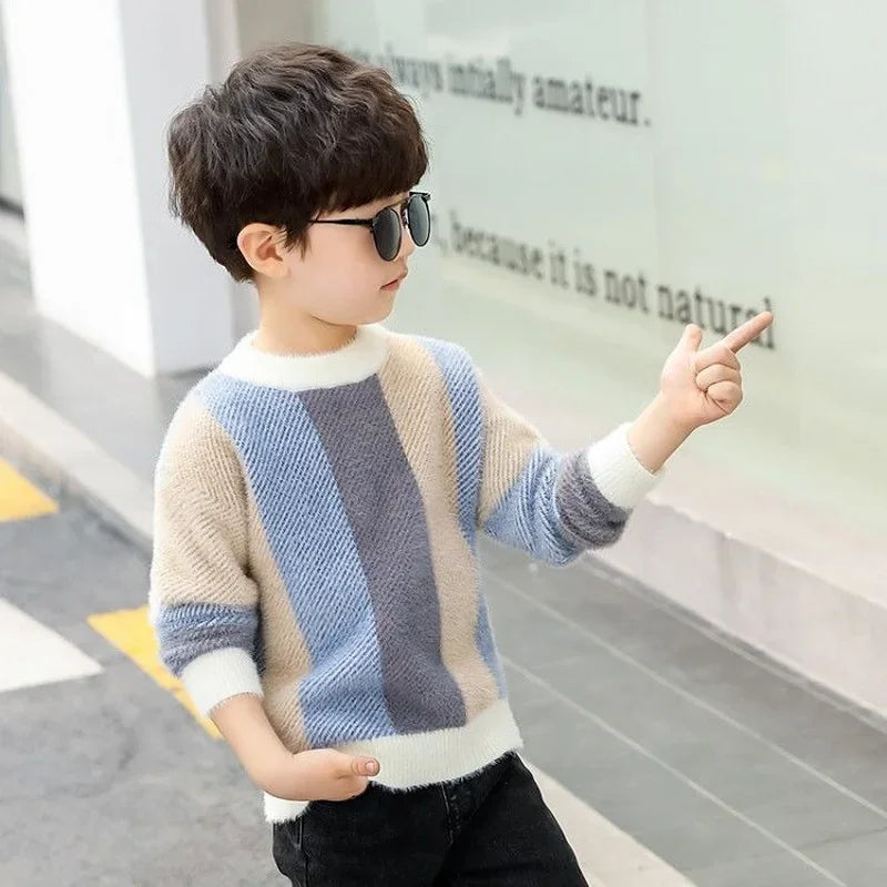 Children's Winter New Cotton Clothing  teenage boys Sweater Children's clothing fall knit sweater 10 12 14 years