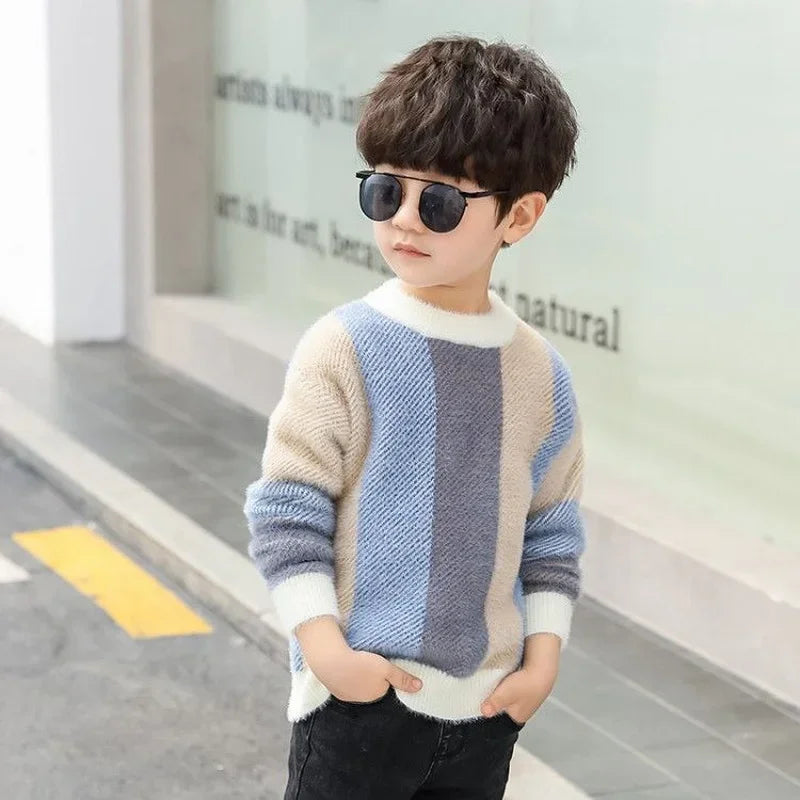 Children's Winter New Cotton Clothing  teenage boys Sweater Children's clothing fall knit sweater 10 12 14 years