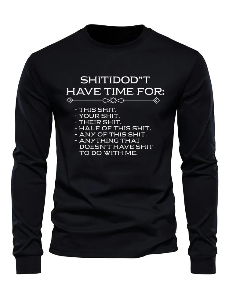 Men's Long Sleeve T-shirt Beige and Black Color-block Design Letter Print Stretchy Autumn Top Casual Basic Long Sleeve Clothing