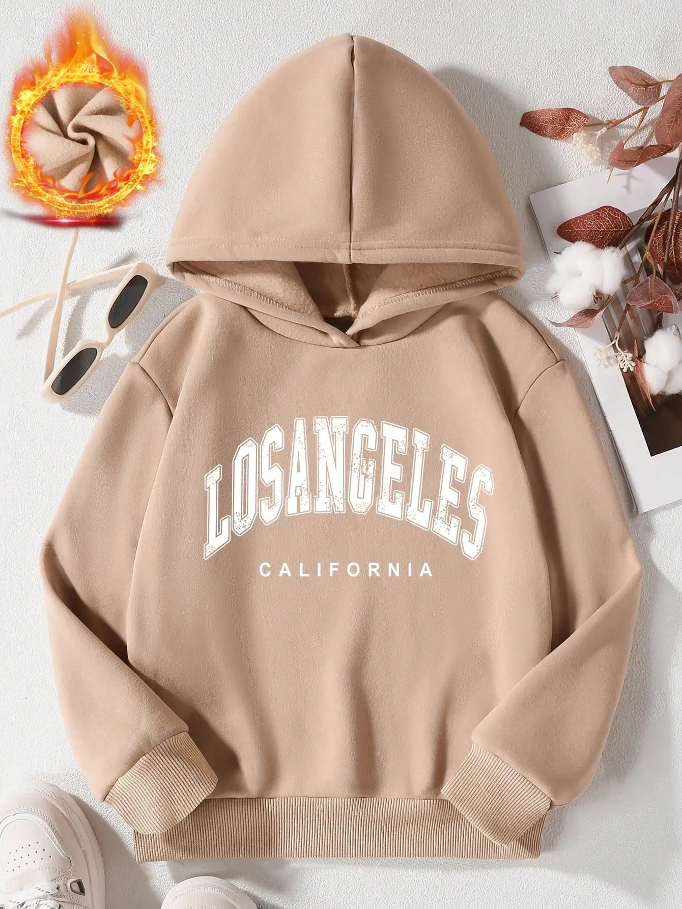 Hot selling teenage girls' casual autumn and winter letter pattern hot print hoodie top