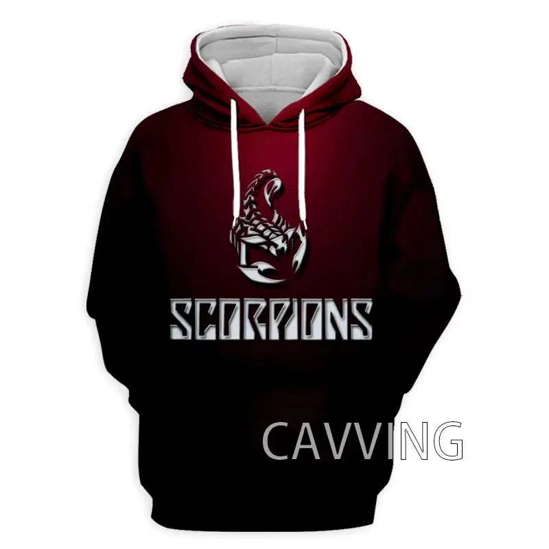New Rock Hoodie Sweatshirt Scorpions Band 3d Print Hoodie Men Fashion Plus Size Tracksuit Women Sweat Men Clothes Teen Coat New