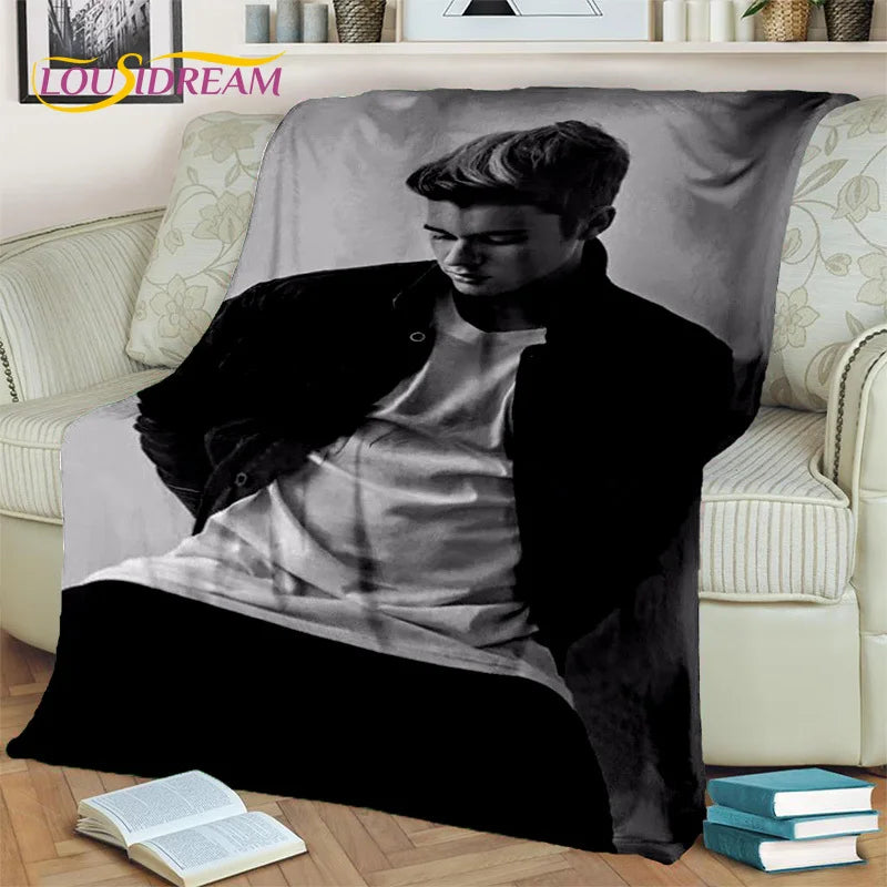 Popular Singer Justin Bieber JBiebs Blanket,Soft Throw Blanket for Home Bedroom Bed Sofa Picnic Travel Office Cover Blanket Kids