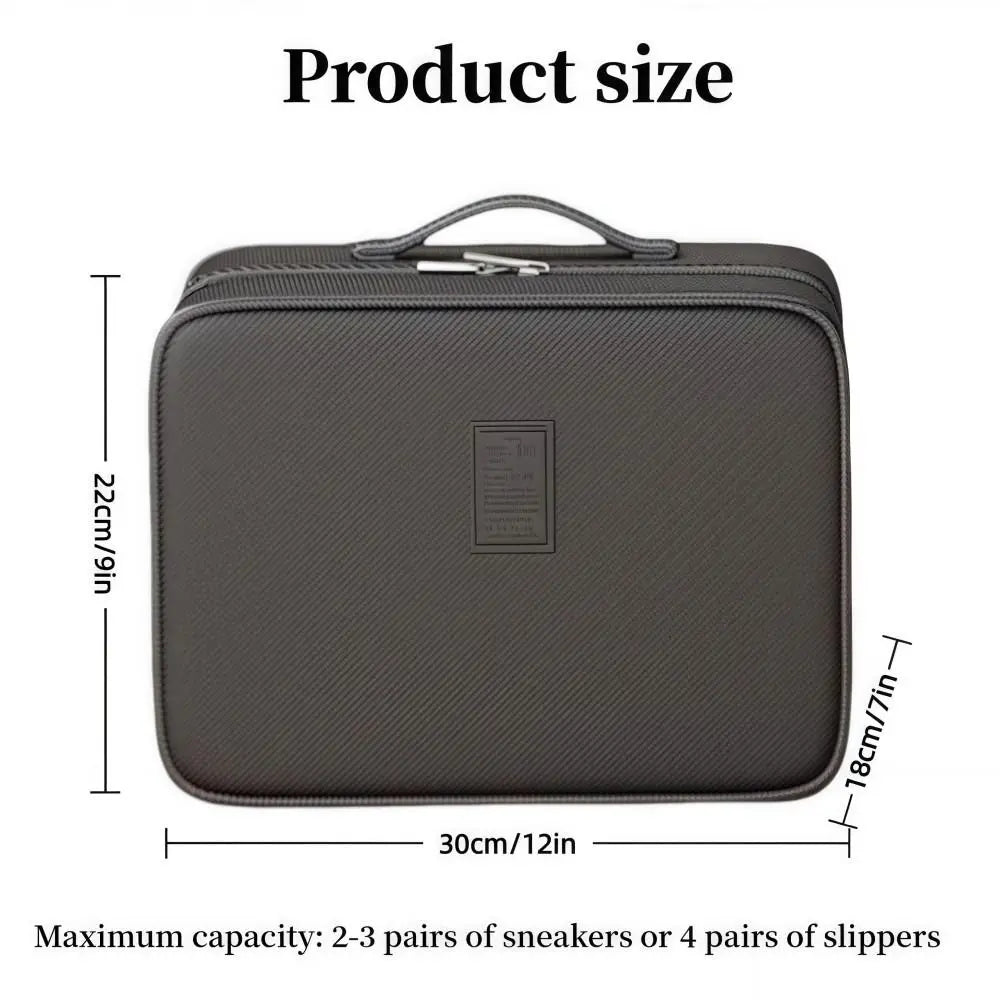 Upgraded Multi-layer Travel Shoe Bag Zipper Waterproof Sneakers Storage Bag Portable Sturdy Storage Box Store 4 Pairs of Shoes