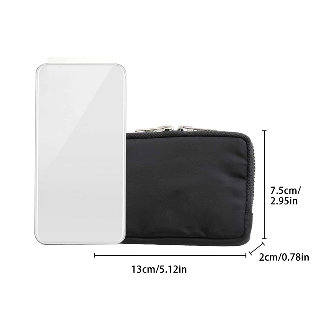 Slim-style waterproof nylon small wallet, multi-functional card holder, keychain, women's coin purse