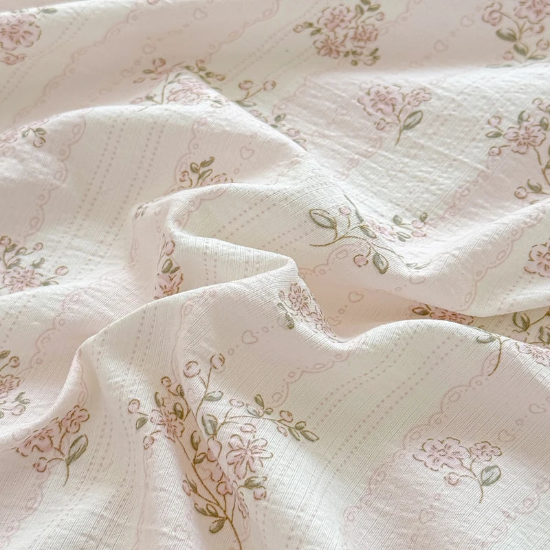 Soft Bedsheets Floral Style Bed Cover Elastic Bed Linen for Home Non-slip Fitted Sheet постельное белье (Pillowcase Need Order)