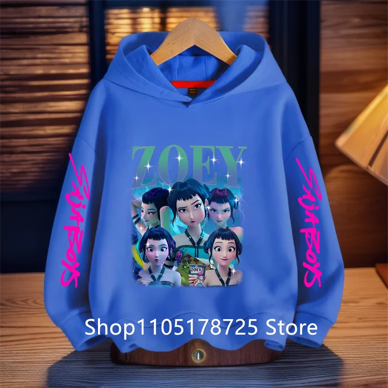 Y2K KPop Demon Hunters Hoodies Teenage Girls Boys Rumi KPop Demon Hunters Hoody Autumn Casual Long Sleeve Children's Clothing