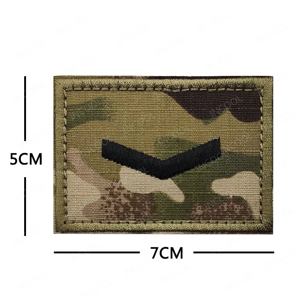 Infrared Reflective IR Rank Patch Uniform Ranks Embroidered Patches Appliques Shoulder Decorative Armband MED Badge For Clothing