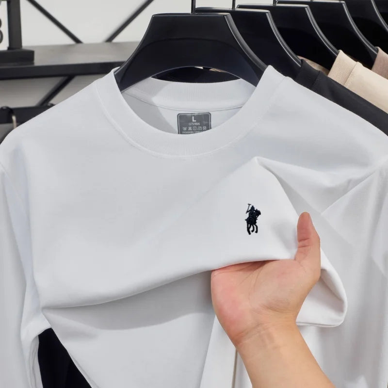 2025 Autumn Hot Selling New Designer Brand Original Crown Embroidered Long Sleeve Men' Casual Comfortable Round Neck T-shirt Top