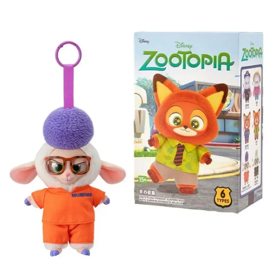 2025 NEW Zootopia Vinyl Series Blind Box Cute Cartoon Character Vinyl Plush Bag Pendant Toy Doll Mystery Trendy Christmas Gift