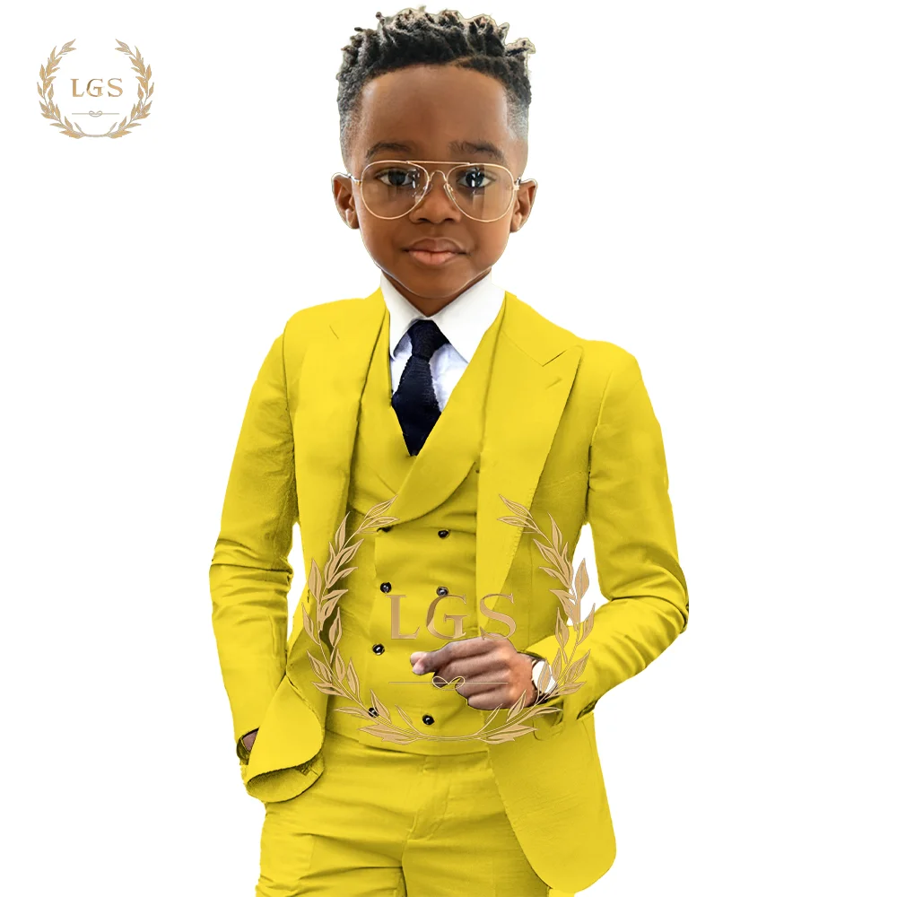 Boys 2~16 years old blazer, trousers and vest 3-piece tuxedo wedding party event children's custom suit suit