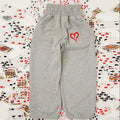 2025 Poker Card Love Embroidery Pattern Casual Double Waist Two-Piece Pants Popular Fake Two-Piece Double Waist Head Pants