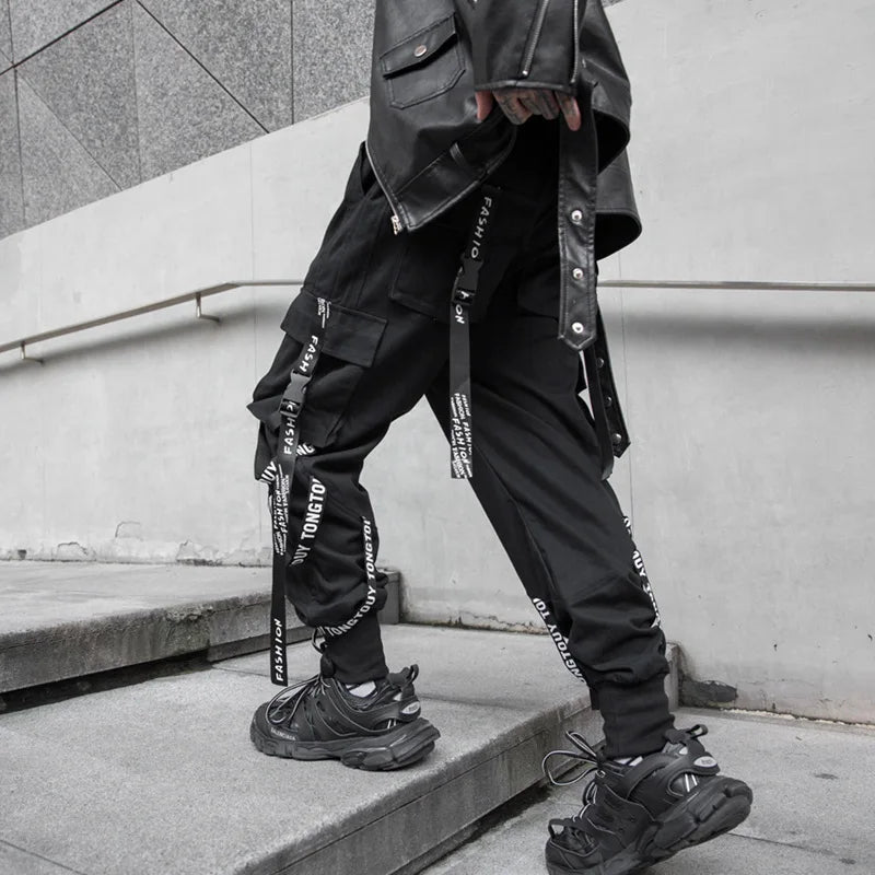 Fashion Men Cargo Pants y2k Techwear Streetwear Harajuku High street Hip Hop Jogging Male Trousers Sports Patchwork Clothing