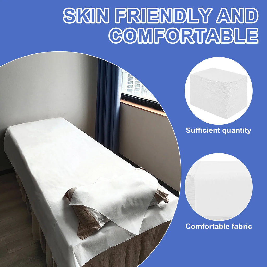 100Pcs Disposable Bed Sheets Beauty Salon Spa Massage Thickened No-Woven Breathable Travel Business Hotel Hospital Sheet