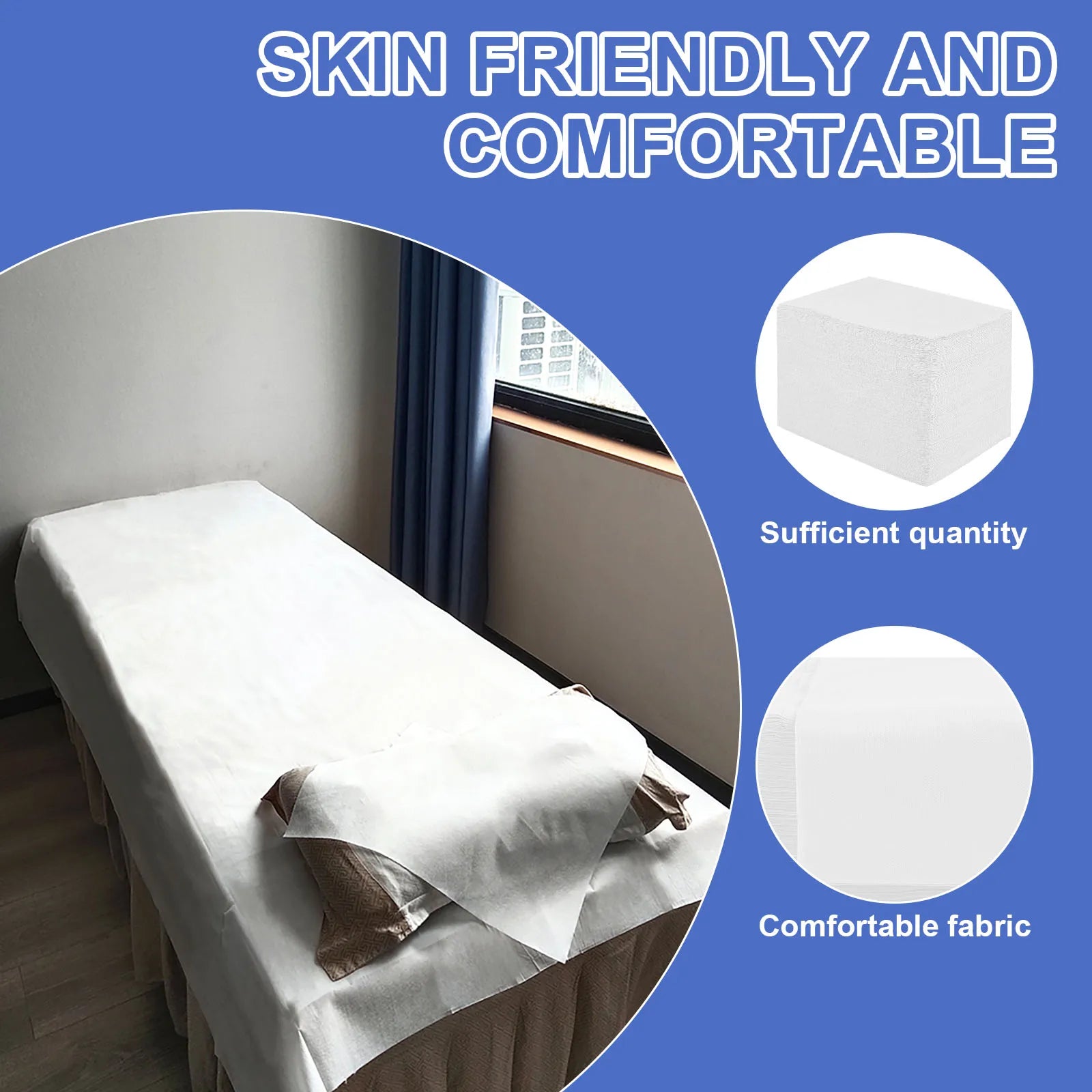 100Pcs Disposable Bed Sheets Beauty Salon Spa Massage Thickened No-Woven Breathable Travel Business Hotel Hospital Sheet