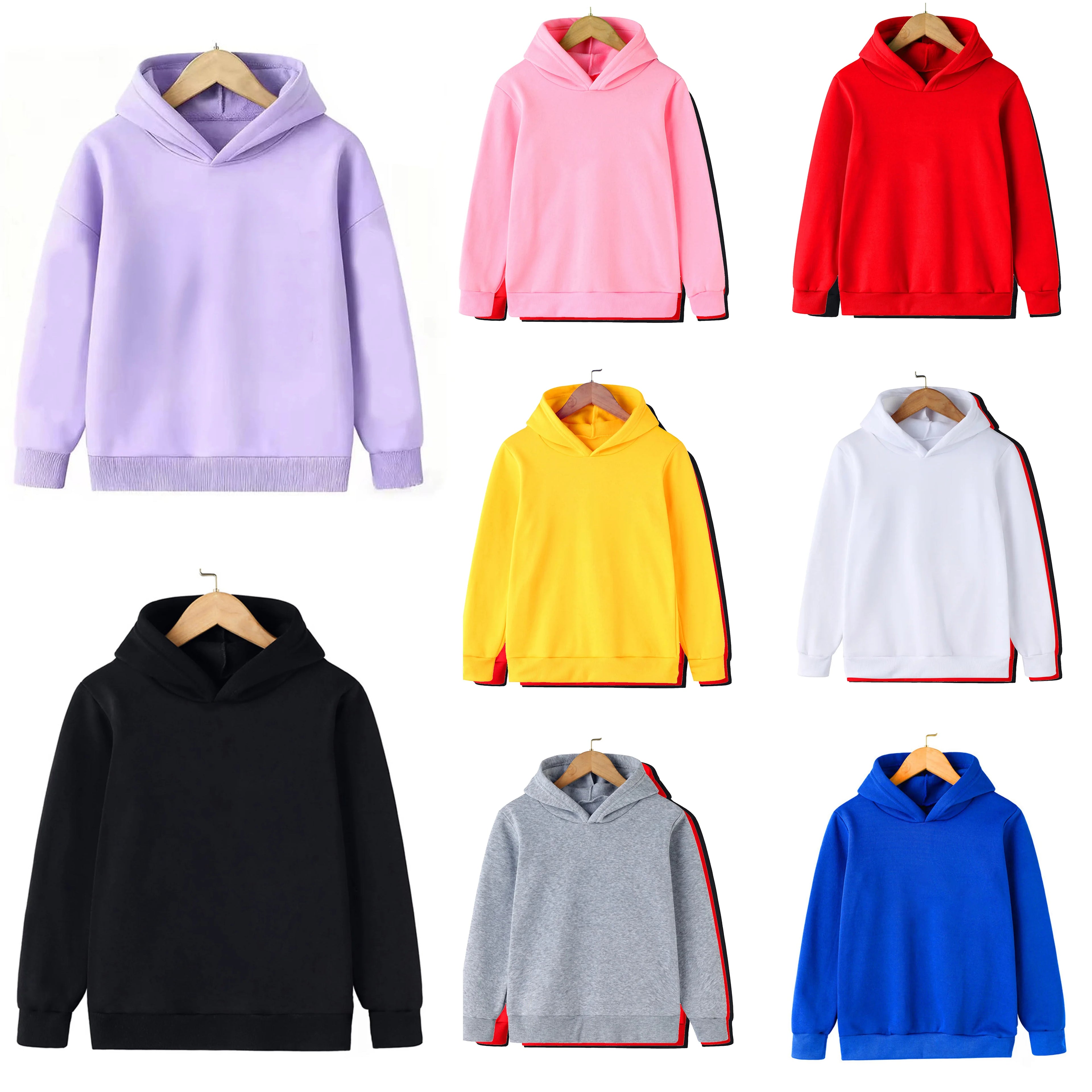 Fashion Kids Boy Hoodies Hoodies 2025 Spring Autumn Girls Casual Hoodies Sweatshirt Kids Solid Color Hoodies Sweatshirt New