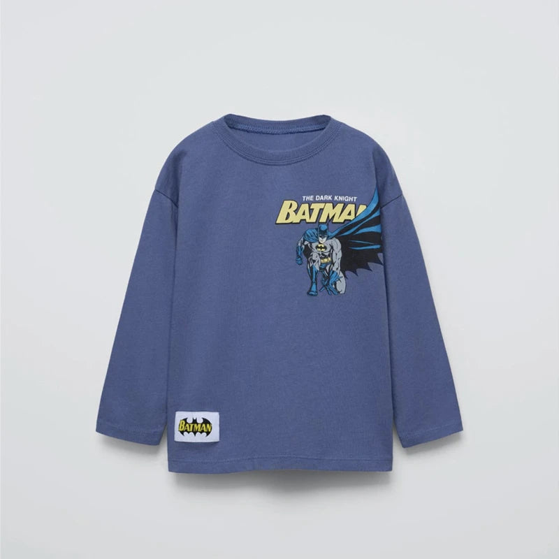 Trendy Clothes For 0-7Years Old Boys Child Long Sleeve Loose Casual Tshirt Toddler New Design Fashion Clothes Thin Simple Tees