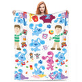 Blue's Clues Collage Blanket Warm Soft Novelty Plush Throw Blanket For Outdoor Camping Flannel Bedspread Bed Cover